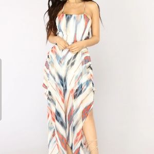 Feels Like Destiny Maxi Dress - Blue Multi